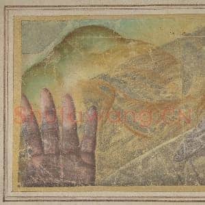 [意大利素描作品]拉斐尔画派-挂毯底稿残片：伸展的手.tif