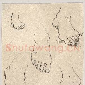[意大利素描作品]斯特凡诺·德拉贝拉-五只脚 选自《学画之书》.tif