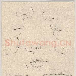 [意大利素描作品]斯特凡诺·德拉贝拉-两幅侧面像 三张嘴 选自《学画之书》.tif