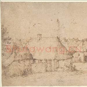 [佛兰德斯素描作品]小幅风景画大师-村庄景色.tif