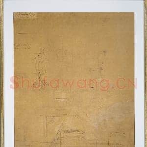 [美国素描作品]托马斯·埃金斯《下棋者》透视画.tif