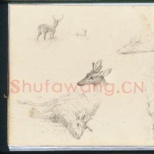 [美国素描作品]托马斯·休斯·欣克利-风景素描册.tif
