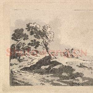 [英国素描作品]托马斯·罗兰森-猎犬逐鹿(选自《现代素描模仿》).tif