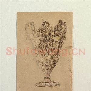 [美国素描作品]蒂芙尼公司-亚当斯花瓶设计图.tif