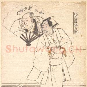 [日本素描作品]歌川国贞-演员版画设计草图.tif