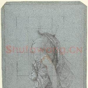 [法国素描作品]维克托-弗朗索瓦-埃洛伊·比安努里-站姿士兵 为教堂而作习作.tif