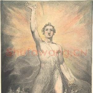 [英国素描作品]威廉·布莱克-启示录天使.tif