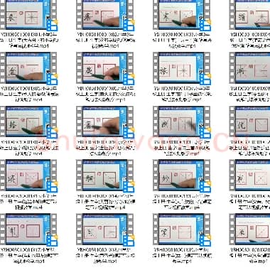 小学3年级 上册 同步课堂 生字 硬笔书法教学视频合集 共20集
