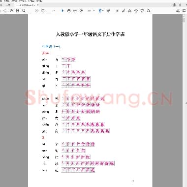 人教版小学一年级语文下册生字笔顺.pdf