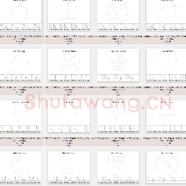儿童26个字母描点笔控训练26款