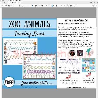 儿童硬笔运笔连线训练 初次启蒙书写练习Zoo Animals Tracing Lines.pdf