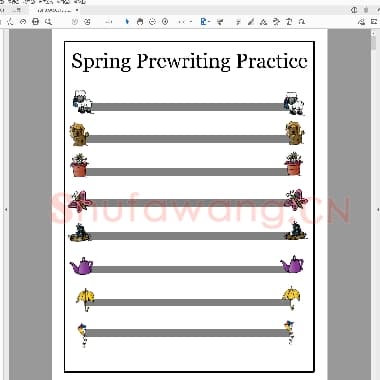 儿童硬笔运笔连线训练 春天主题虚实线预写练习 24页.pdf