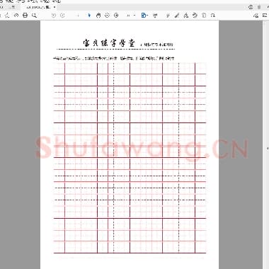 练字格（精典田字格）1页