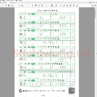 小学生硬笔楷书专用练习字帖 小学常用同音字楷书字帖.pdf