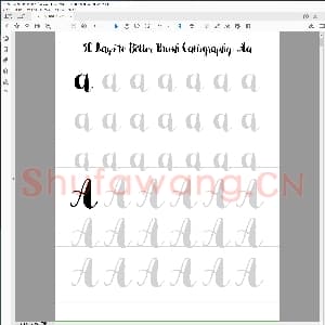 英语字帖衡水体：天英文字母完整版字帖.pdf