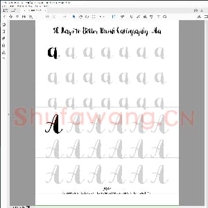 英文字母字帖:30天英文字母字帖-Aa.pdf