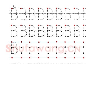 英文字母练习：手写字母专项训练 大写 B.jpg