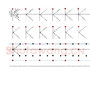 英文字母练习：手写字母专项训练 大写 K.jpg