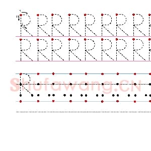 英文字母练习：手写字母专项训练 大写 R.jpg