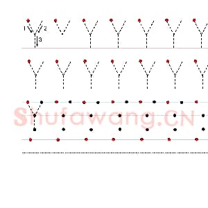 英文字母练习：手写字母专项训练 大写 Y.jpg