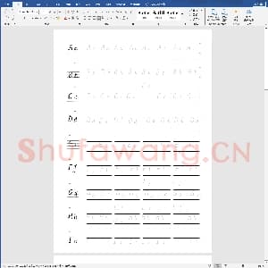 小学生英语专用字帖：英文字母临摹字帖.docx