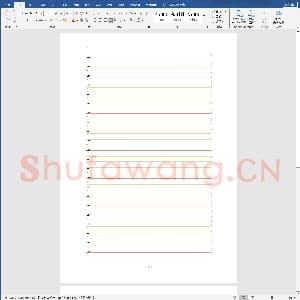 硬笔书法练习格子模板：四线三格 英语本模板1-红线版.doc