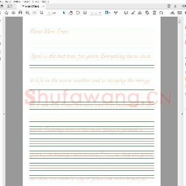 佚名 英语范文 描红字帖