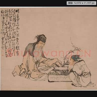 清 黄慎-和靖爱梅图轴 南京博物院馆藏书画作品