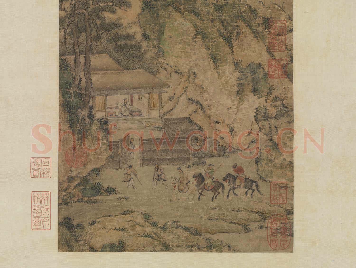 隋董展三顧草廬 軸