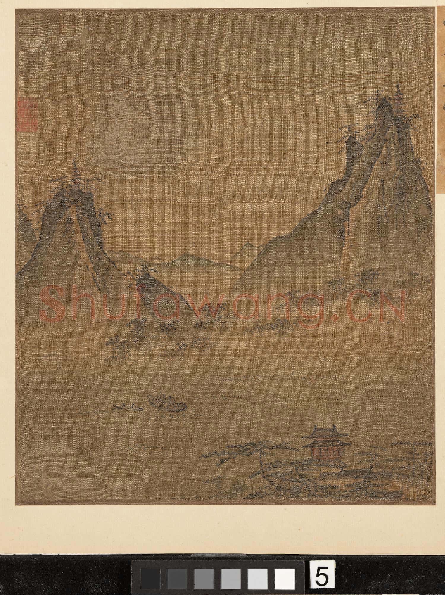 宋葉肖巖西湖十景圖 冊 兩峰插雲