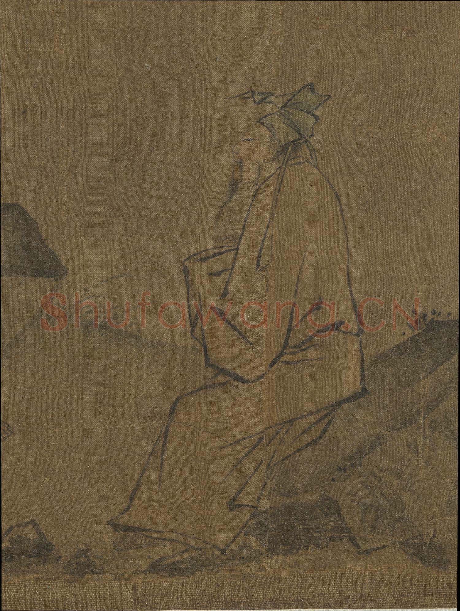 宋元名繪 冊 宋梁楷論道圖