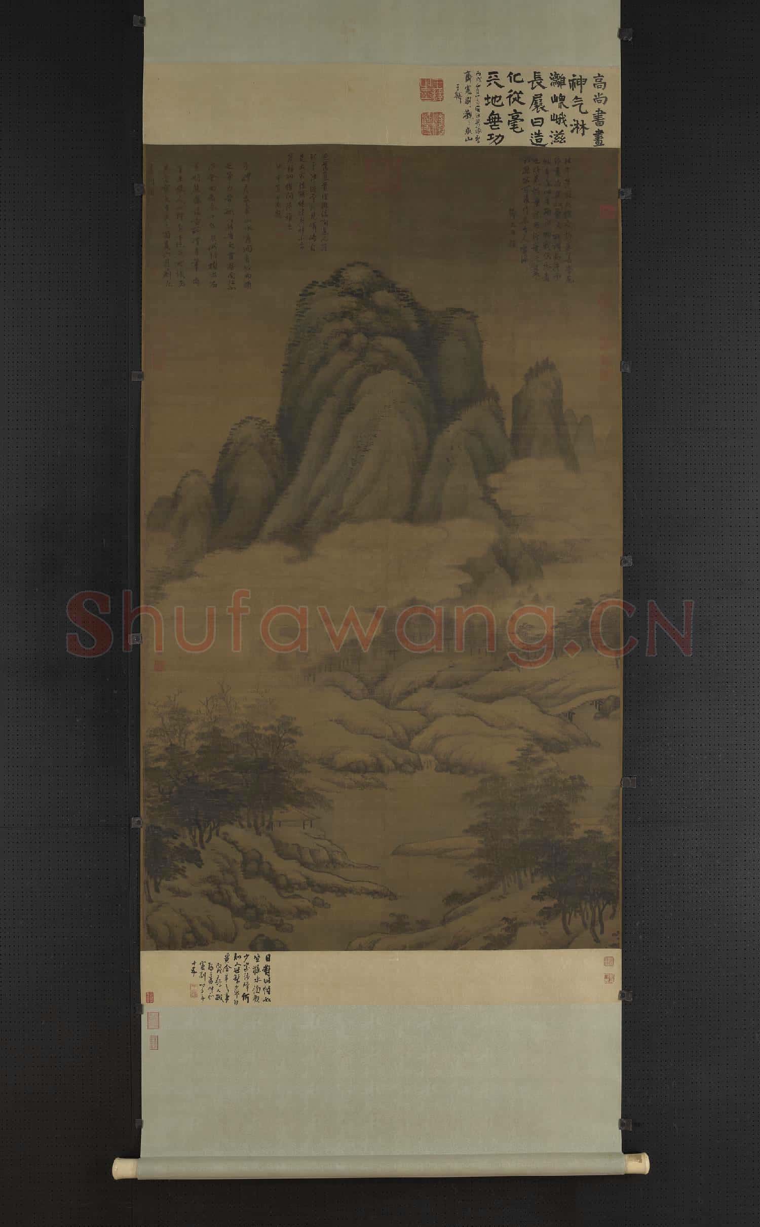 元高克恭雲橫秀嶺 軸