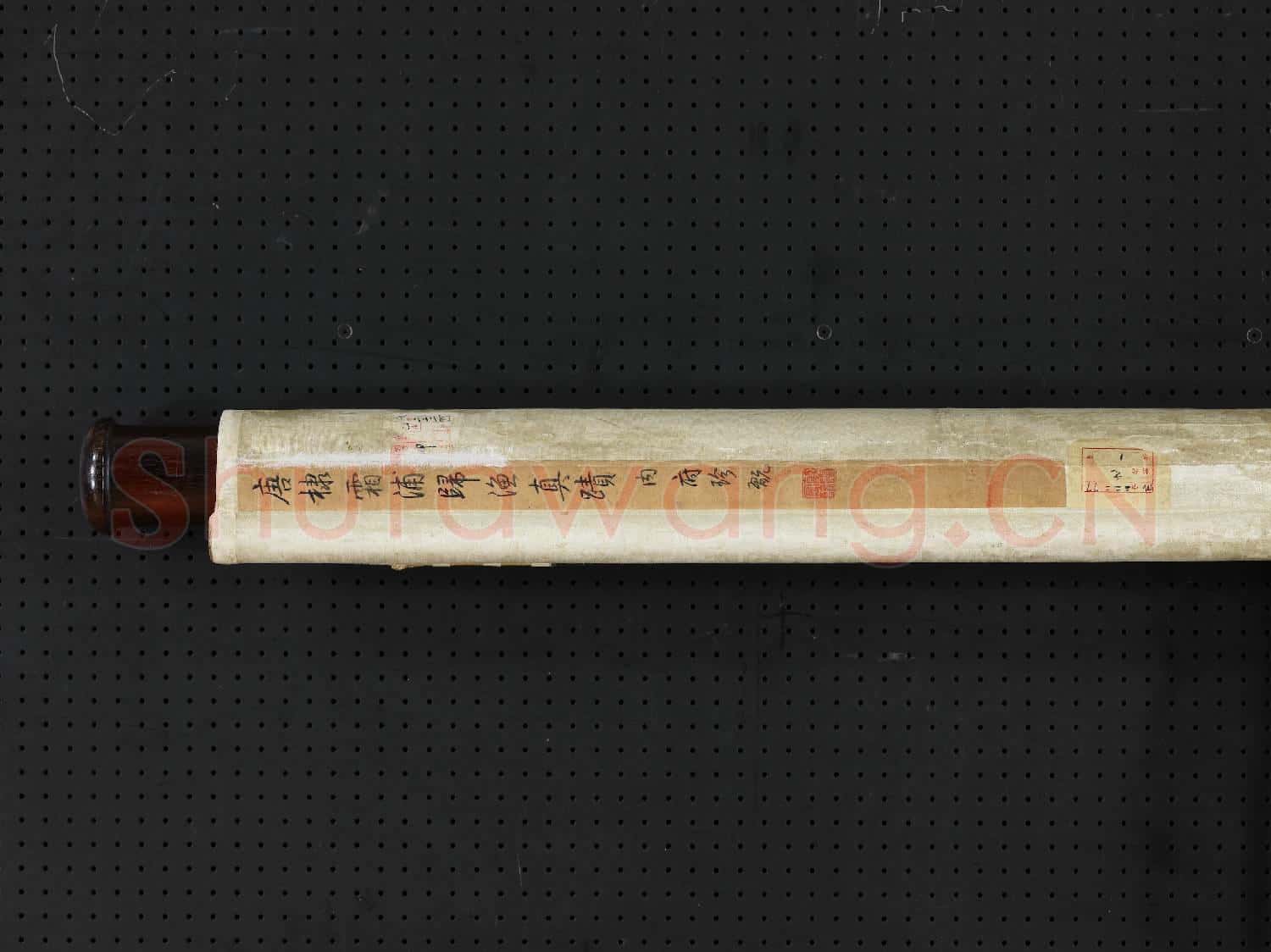 元唐棣霜浦歸漁圖 軸