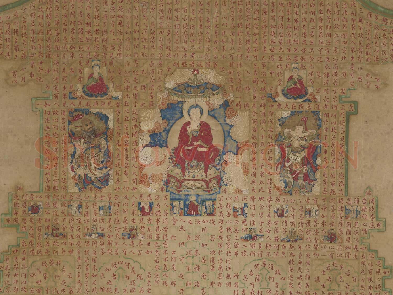 元人書金剛經塔 軸