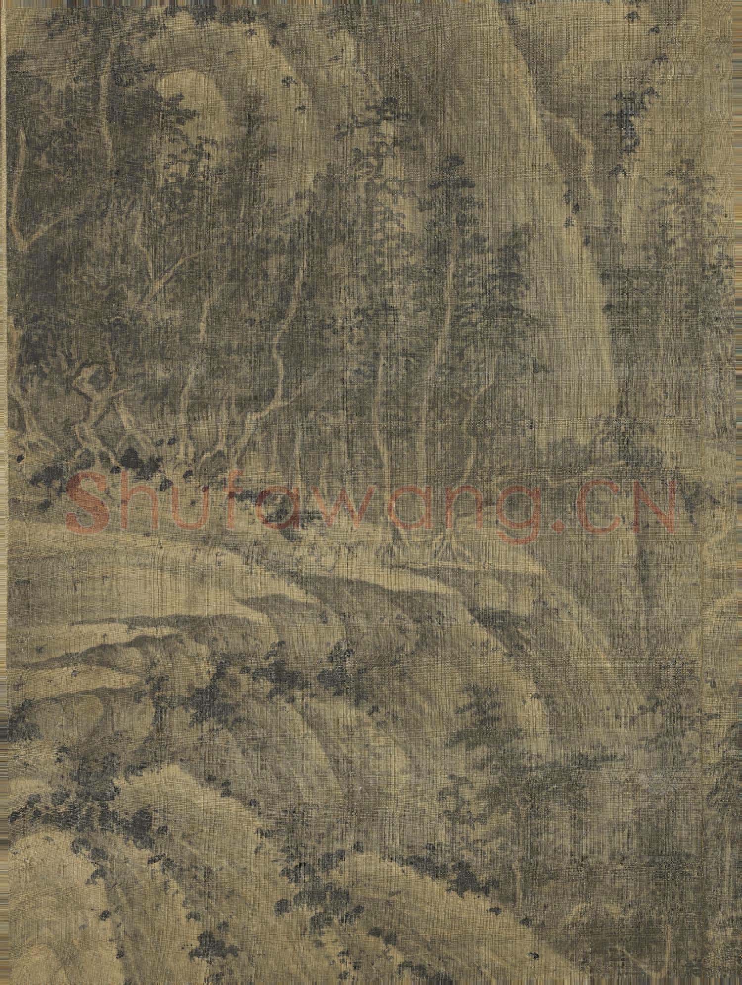 五代南唐巨然秋山問道圖 軸