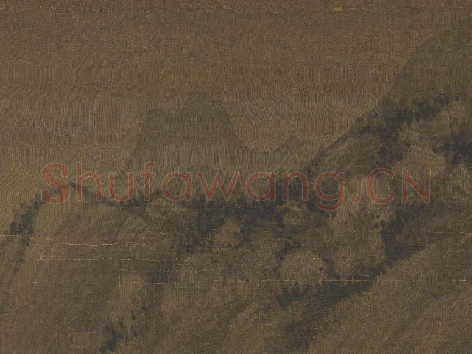五代南唐巨然囊琴懷鶴 軸