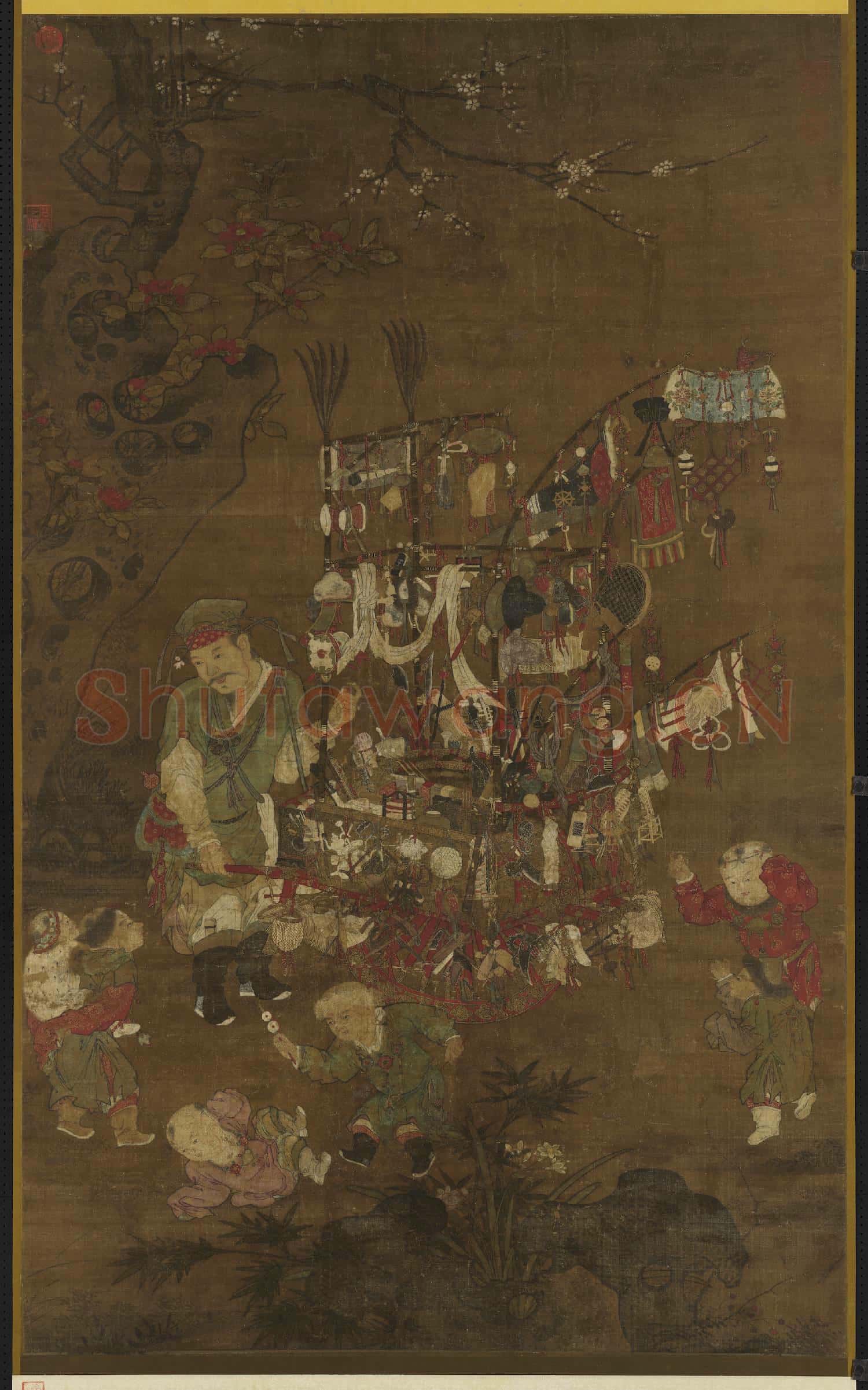 宋蘇漢臣貨郎圖 軸