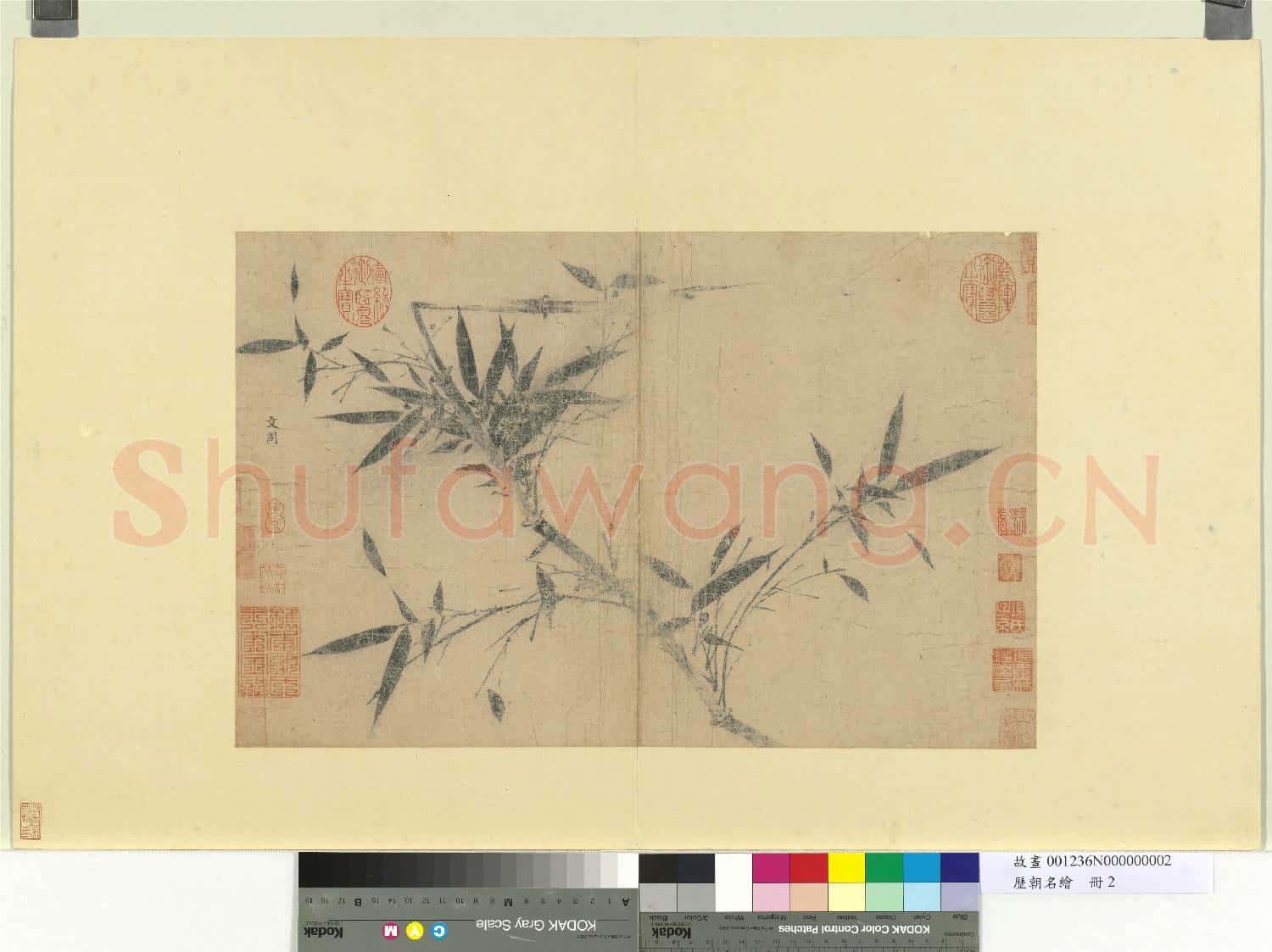 歷朝名繪 冊 宋文同畫竹