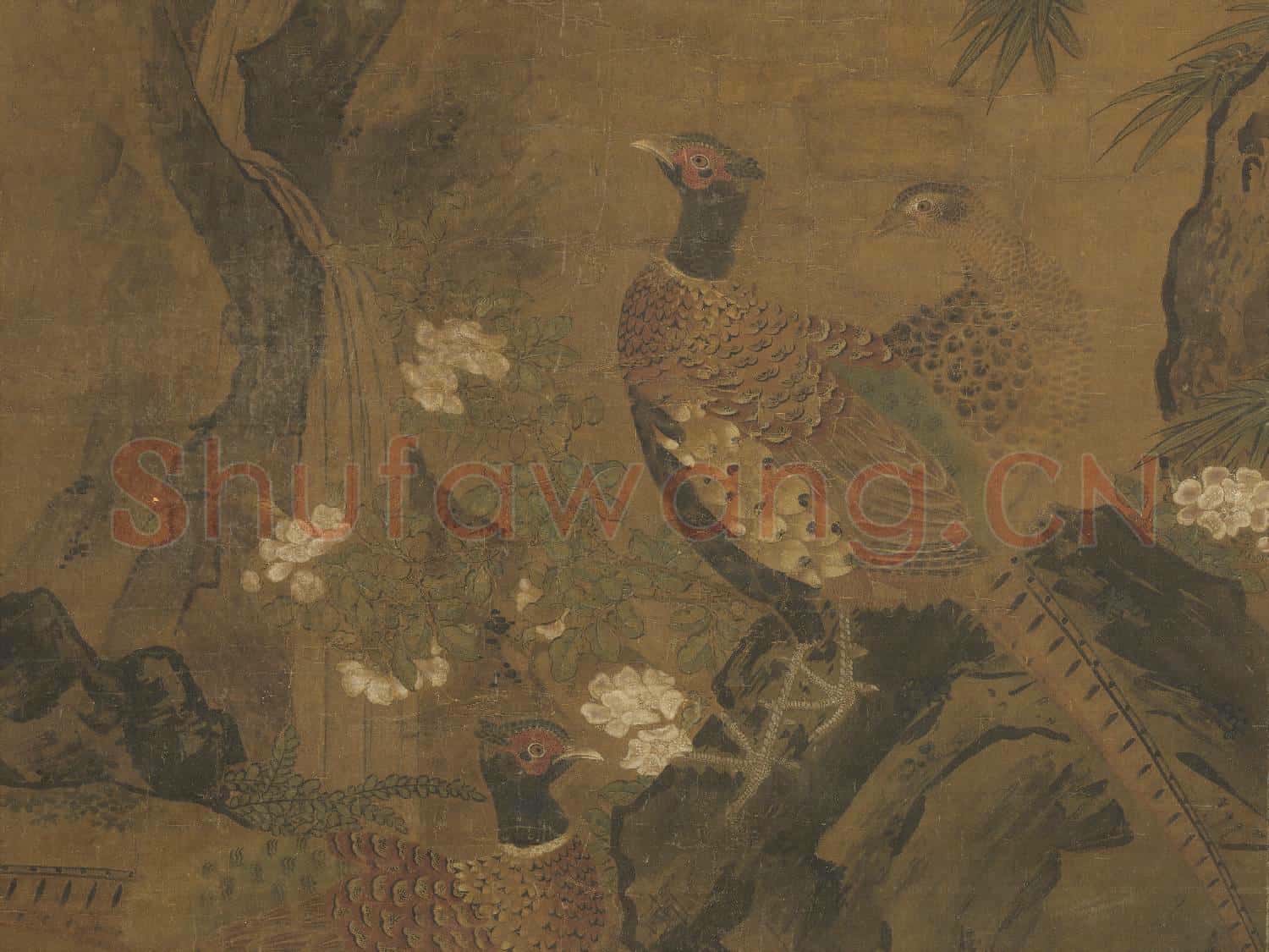 宋林椿花鳥 軸