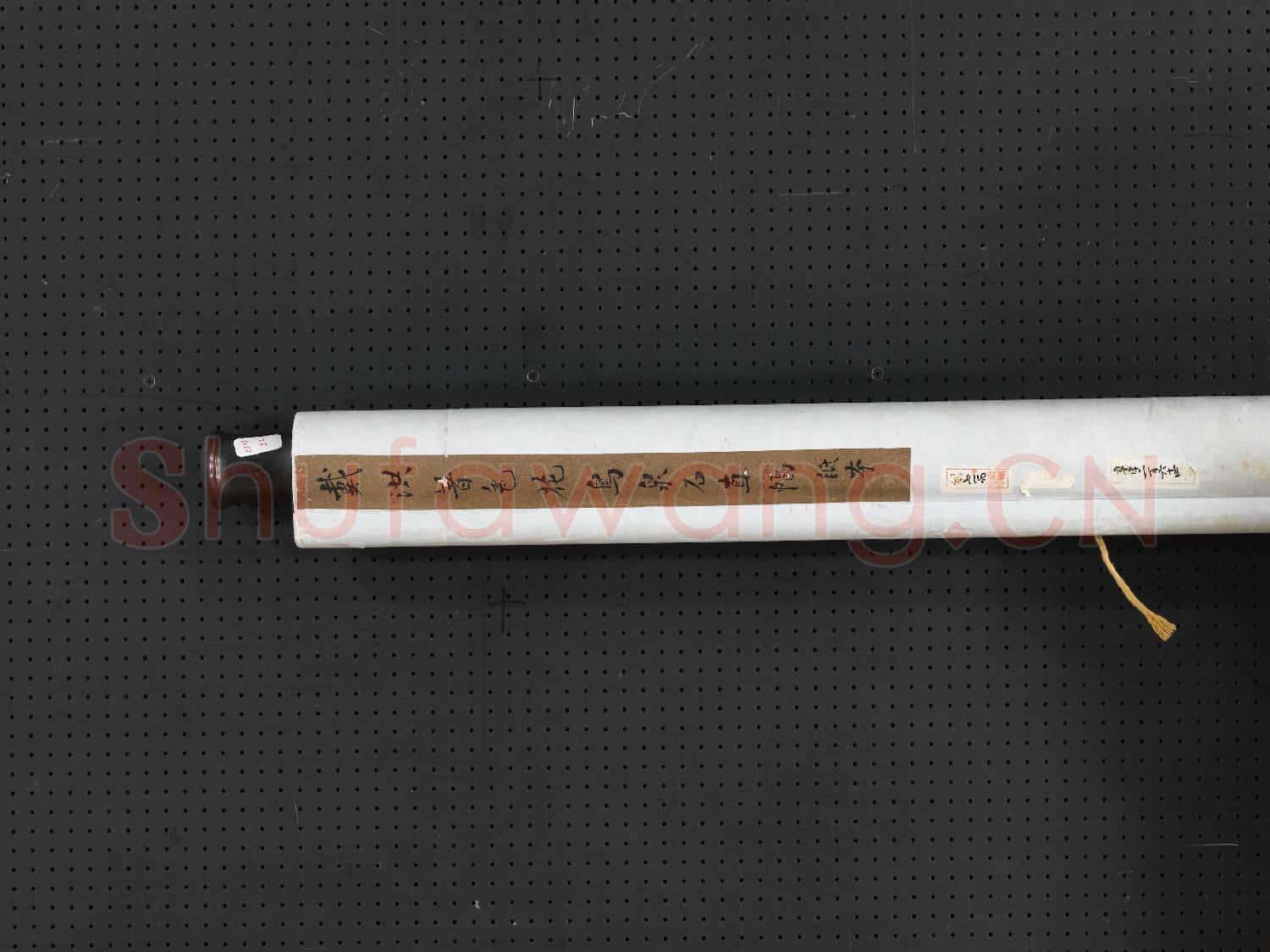 清戴洪花鳥泉石 軸