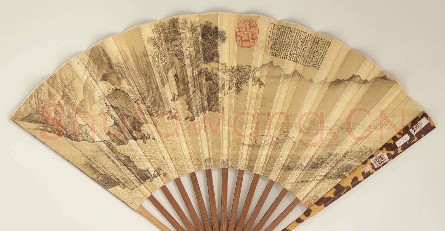明丁雲鵬畫前赤壁姜貞吉書前赤壁賦 成扇