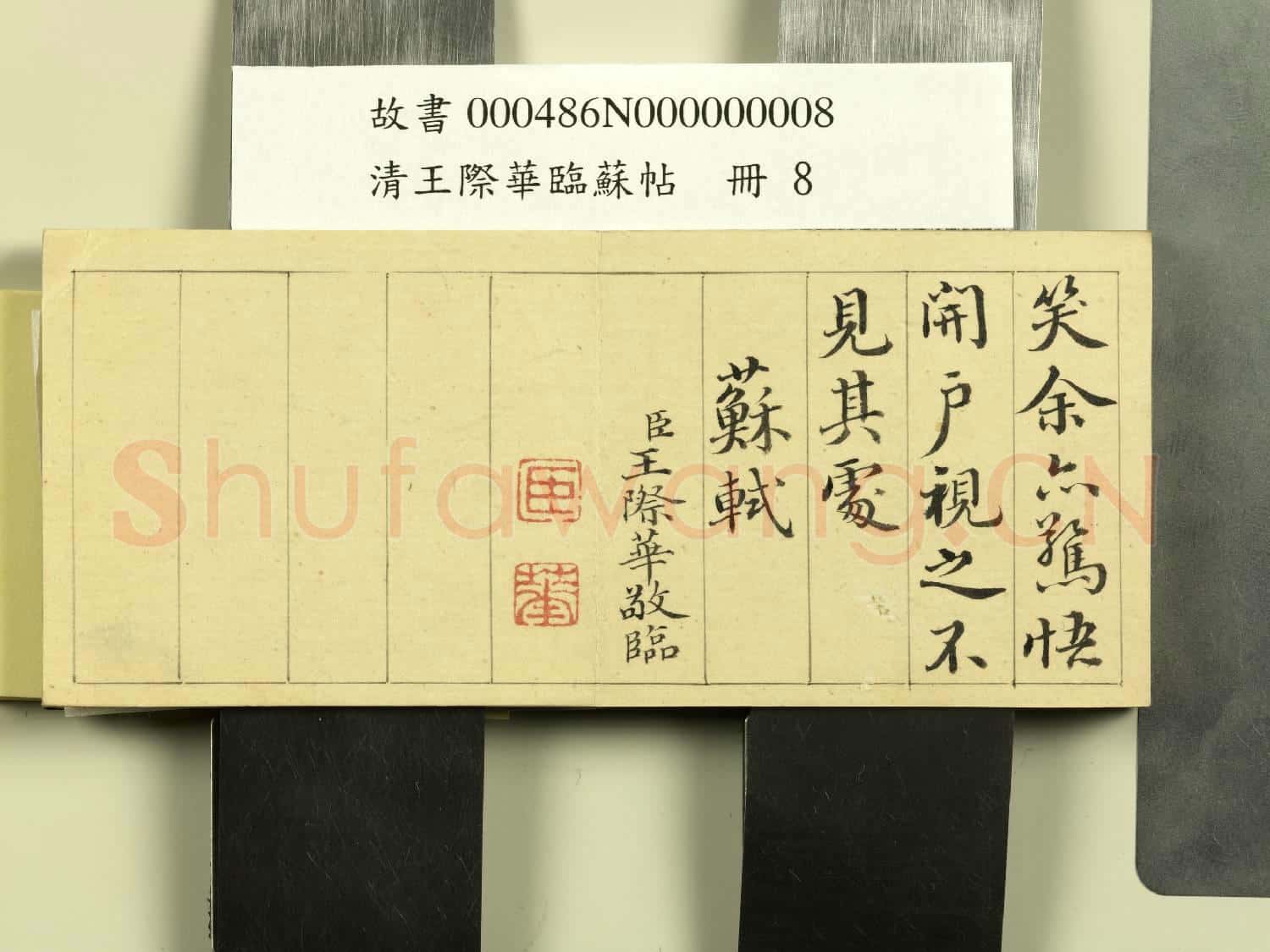 清王際華臨蘇帖 冊