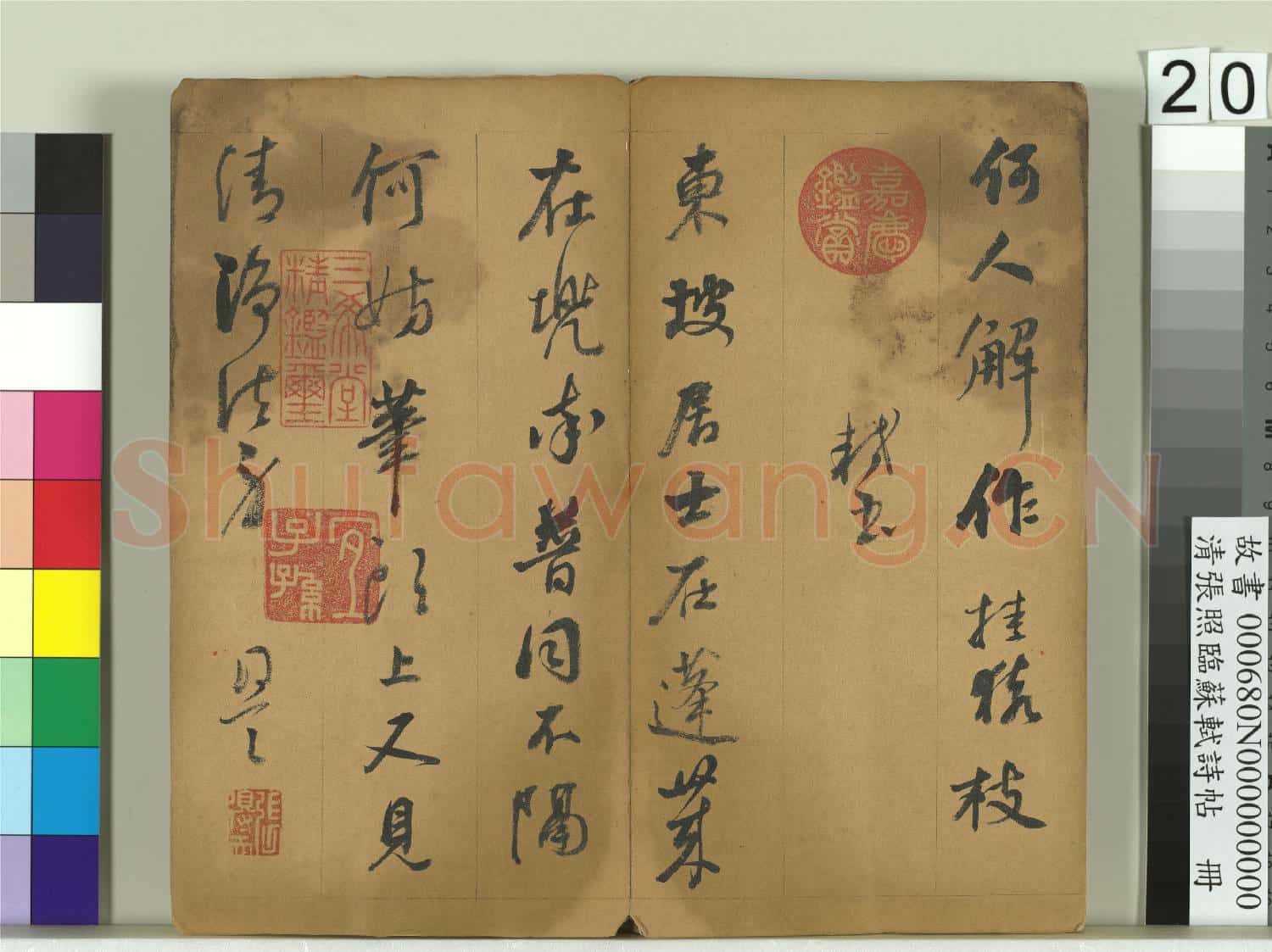 清張照臨蘇軾詩帖 冊