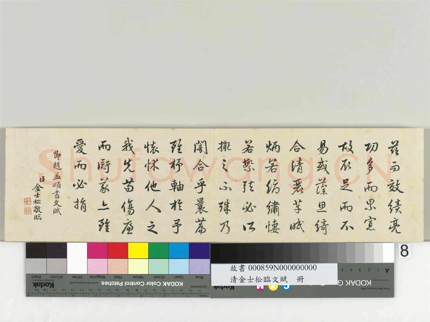 清金士松臨文賦 冊