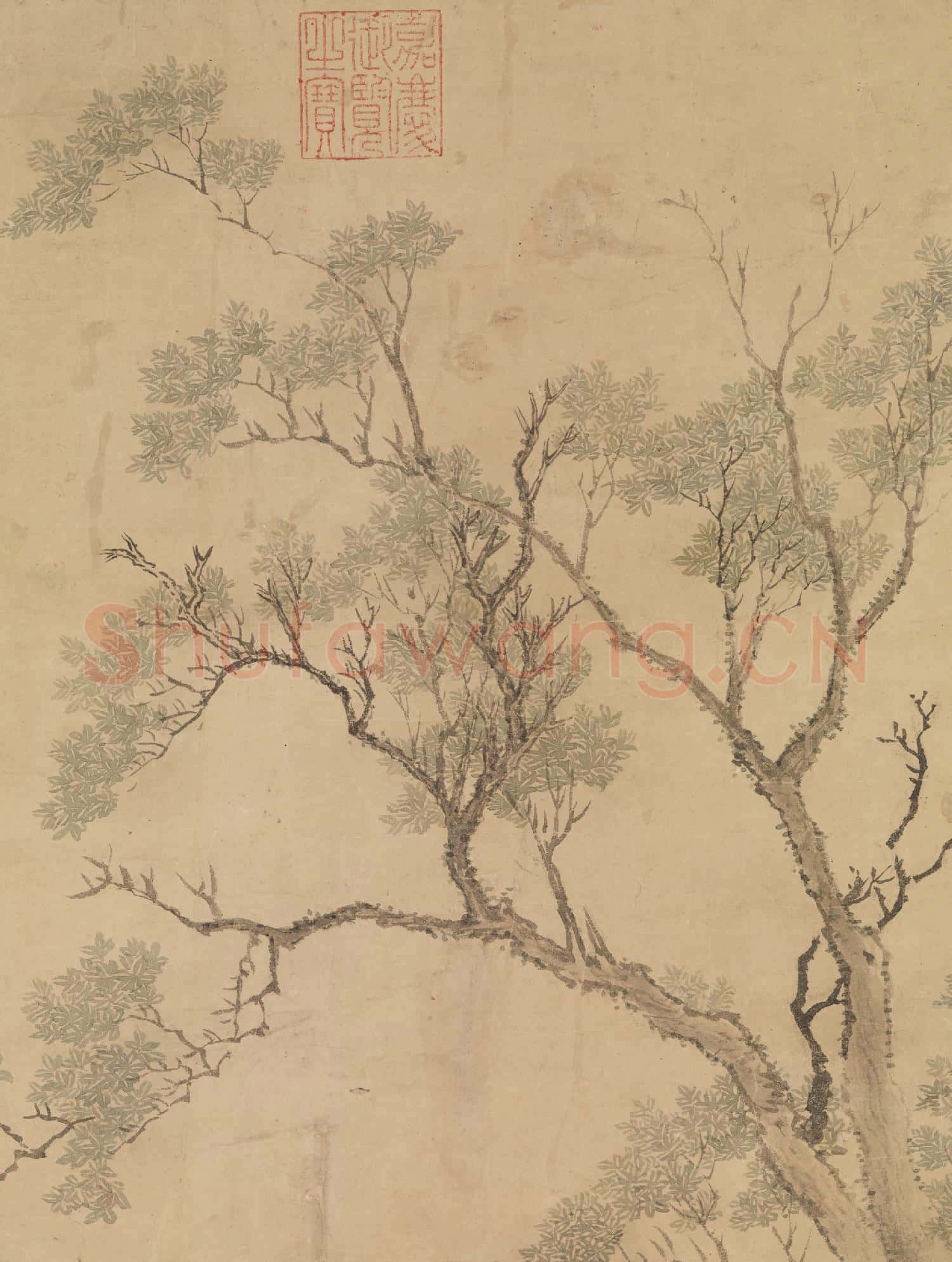 明仇氏杜陵內史畫唐人詩意 軸