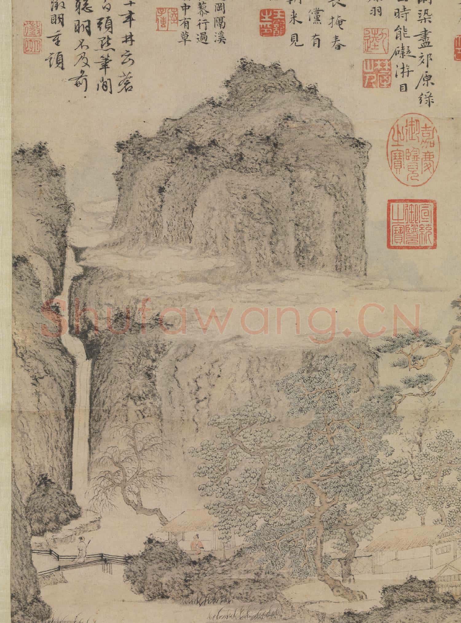 明文徵明綠陰草堂圖 軸