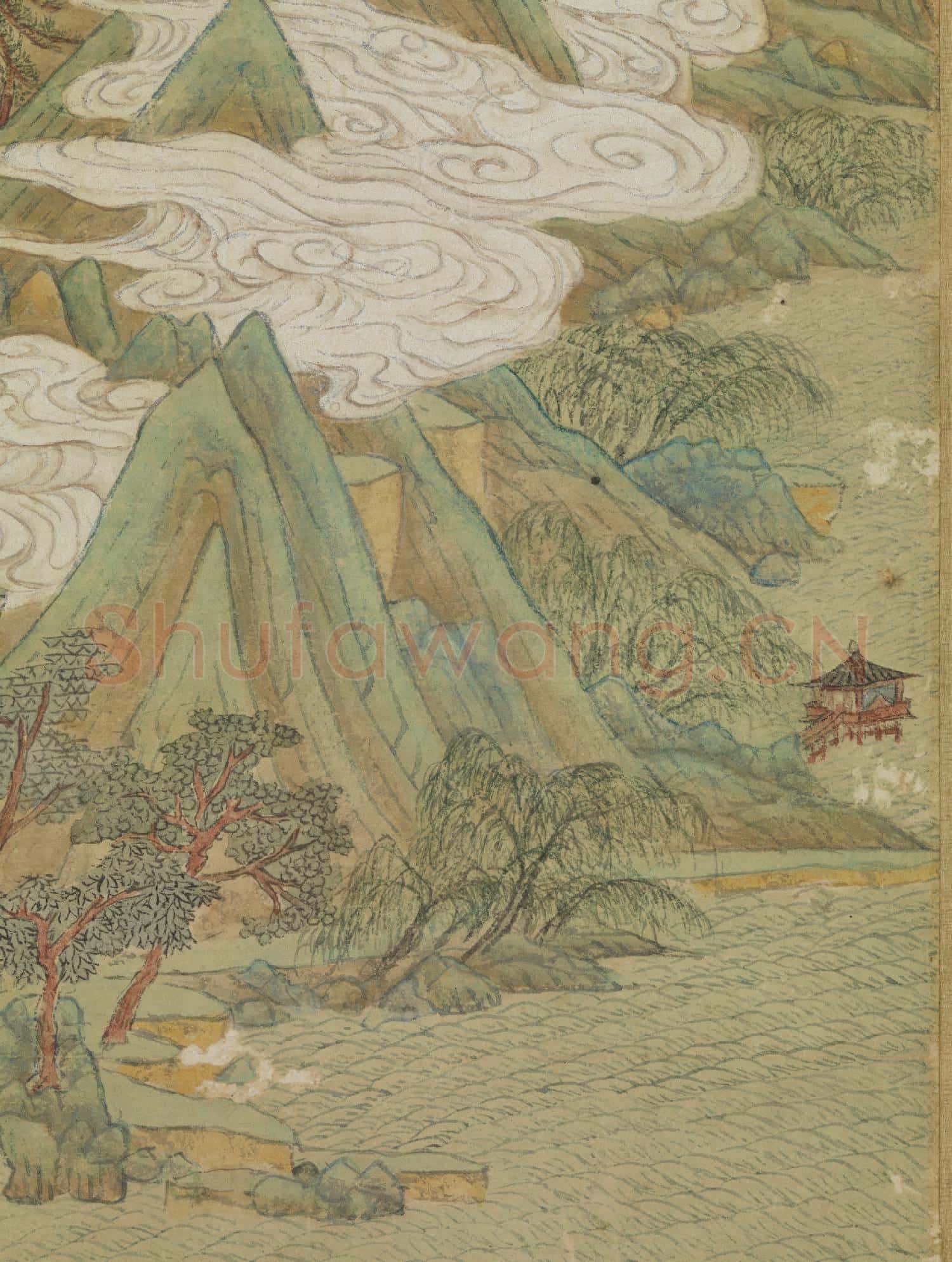 明文伯仁方壺圖 軸