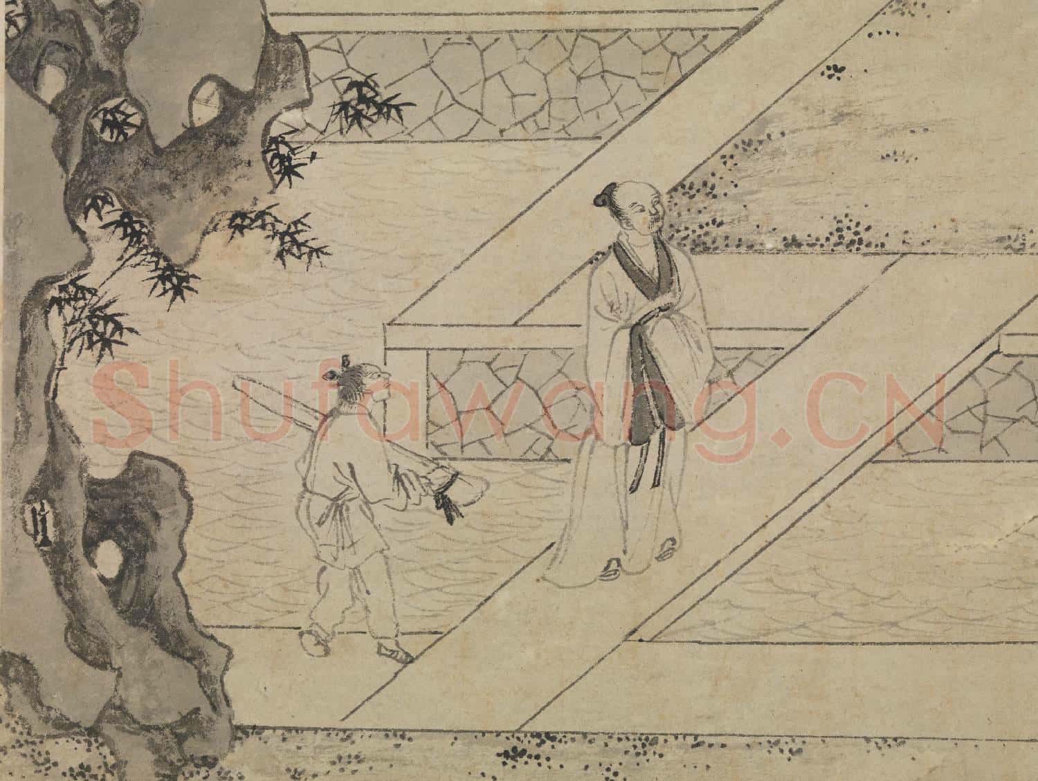 明尤求松陰博古圖 軸