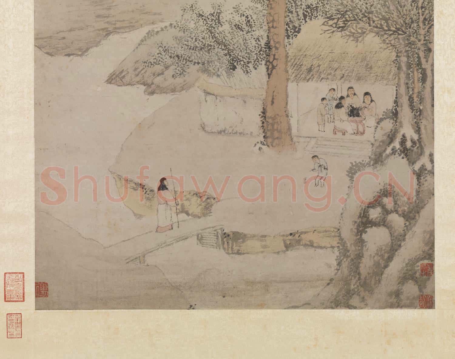 明劉原起歲朝豐樂圖 軸