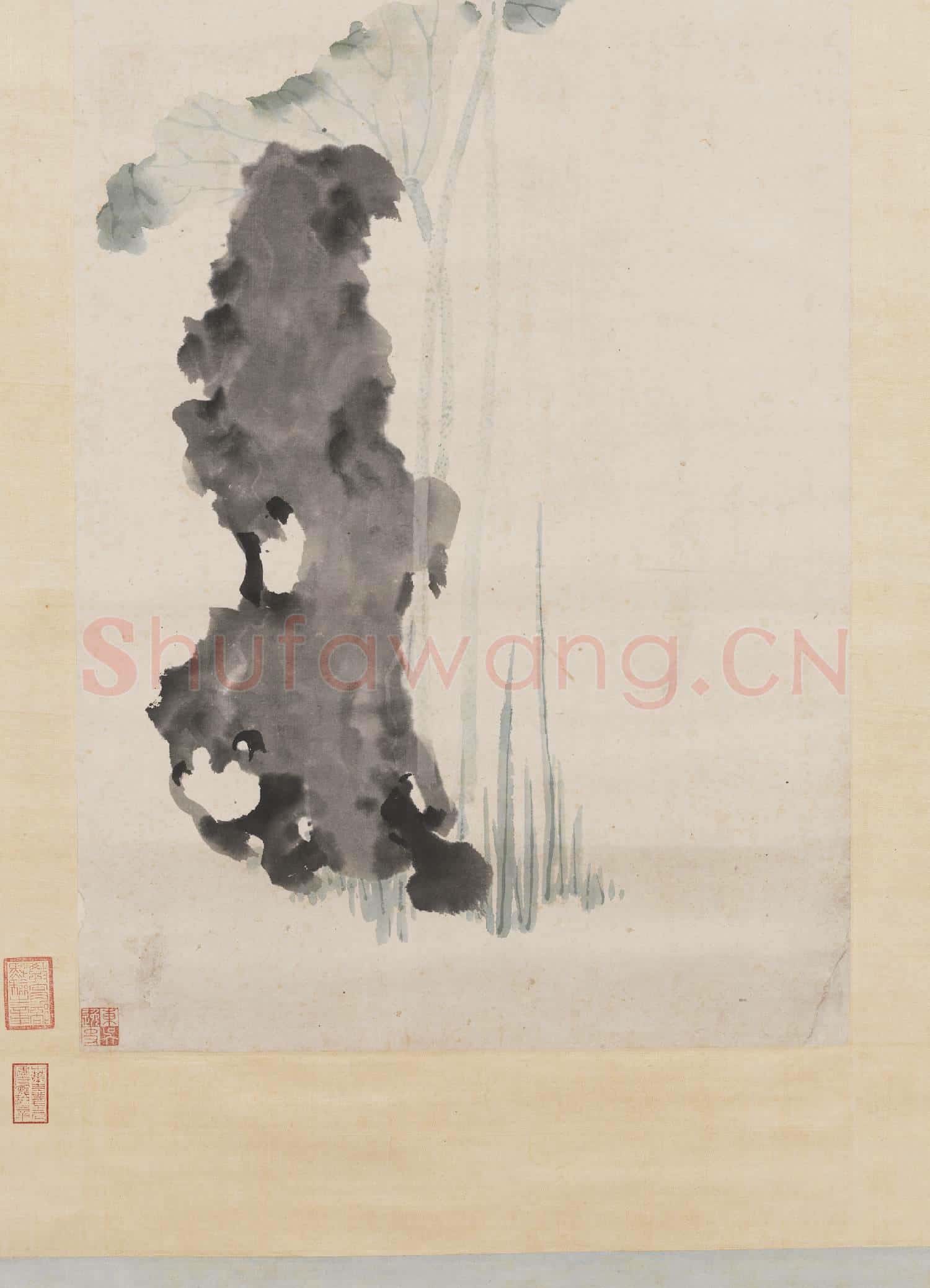 明李士達瑞蓮圖 軸